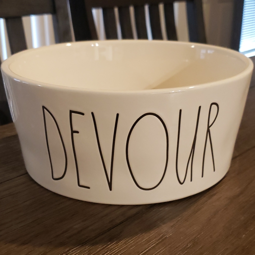 LARGE Rae Dunn dog bowl